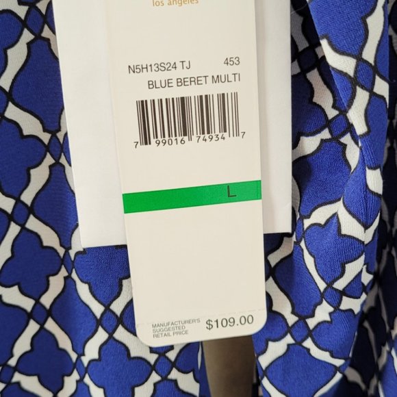 NWT Laundry soft rushed cobalt blue top - Picture 3 of 4